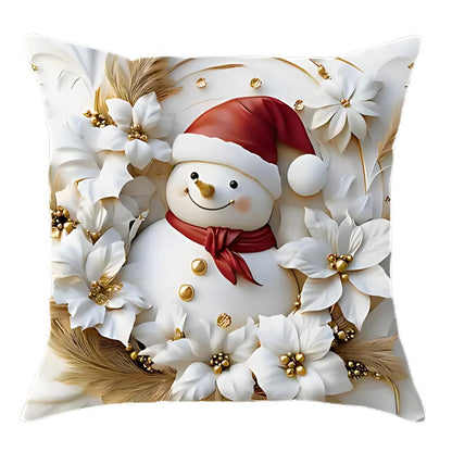 Festive Velvet Cushion Covers | Set of 4 for Holiday Cheer