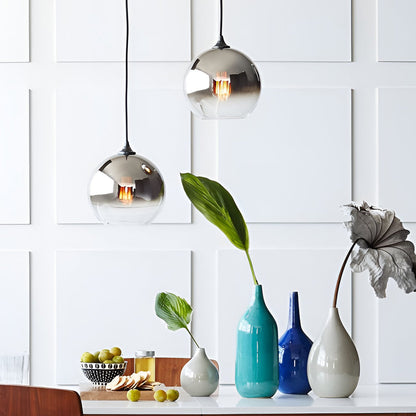 LED Hanging Glass Pendant Light for Kitchen and Living Room