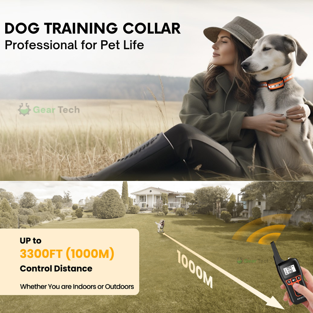 Dog Training Collar with Rechargeable Battery – Beep, Vibration, Static