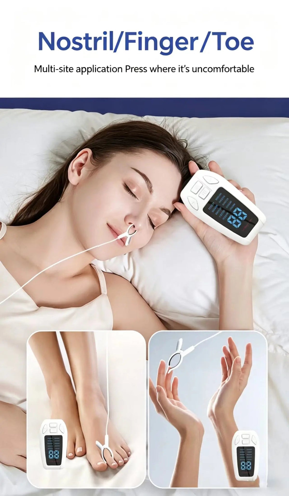 At-Home Ear Clip Stimulator | Control Unit with Electrode Clip