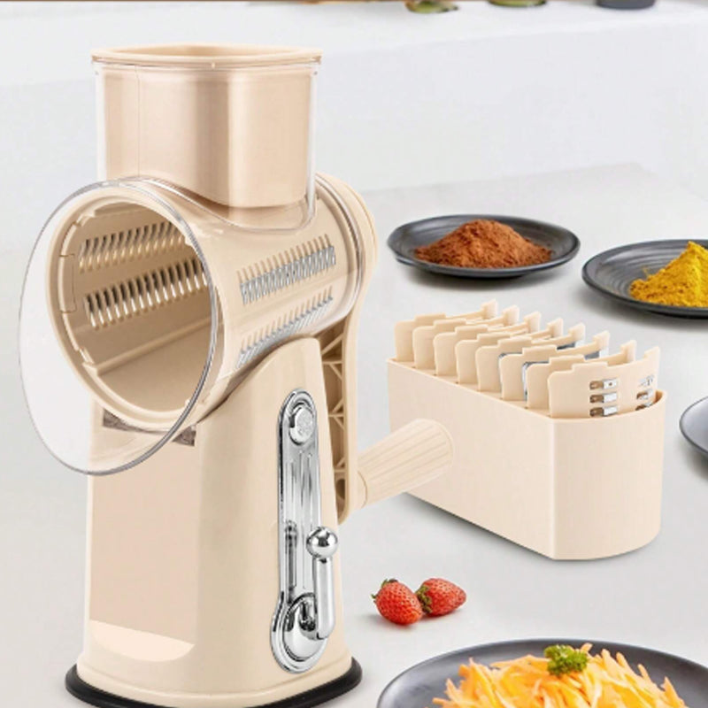 Versatile 5-in-1 Food Prep Slicer & Rotary Grater