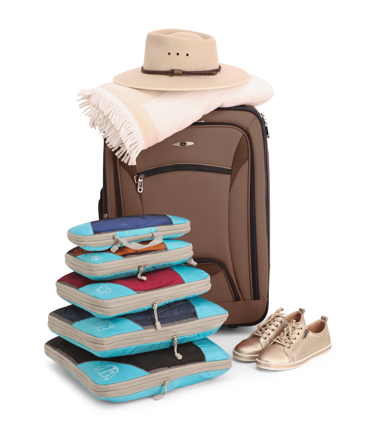 Compression Travel Set – Space-Saving Packing Cubes for Organized Luggage