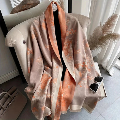 Chic Reversible Floral Soft Scarf for Effortless Style