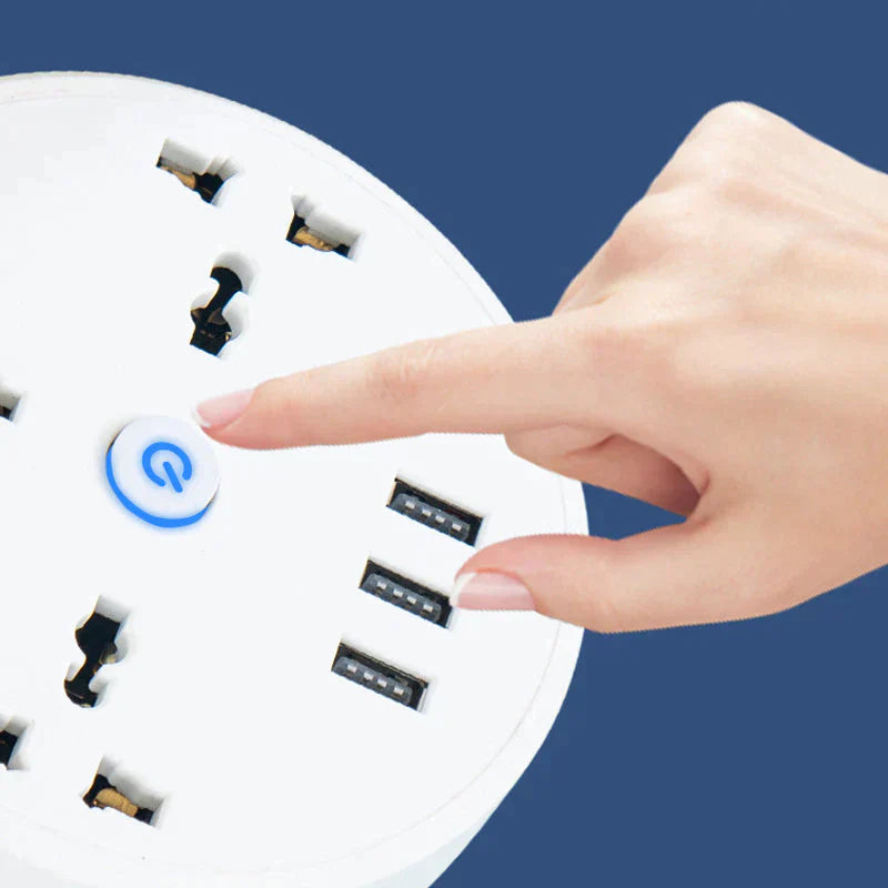 Compact Retractable Power Hub for All Your Charging Needs