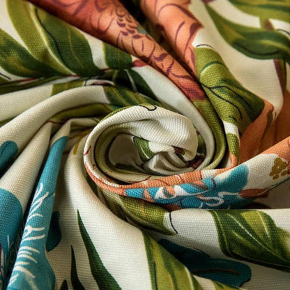 Tropical Leaf Design Cotton Table Cover