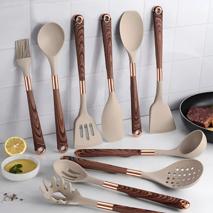 Premium Silicone Kitchen Tool Set | 10 Essential Pieces