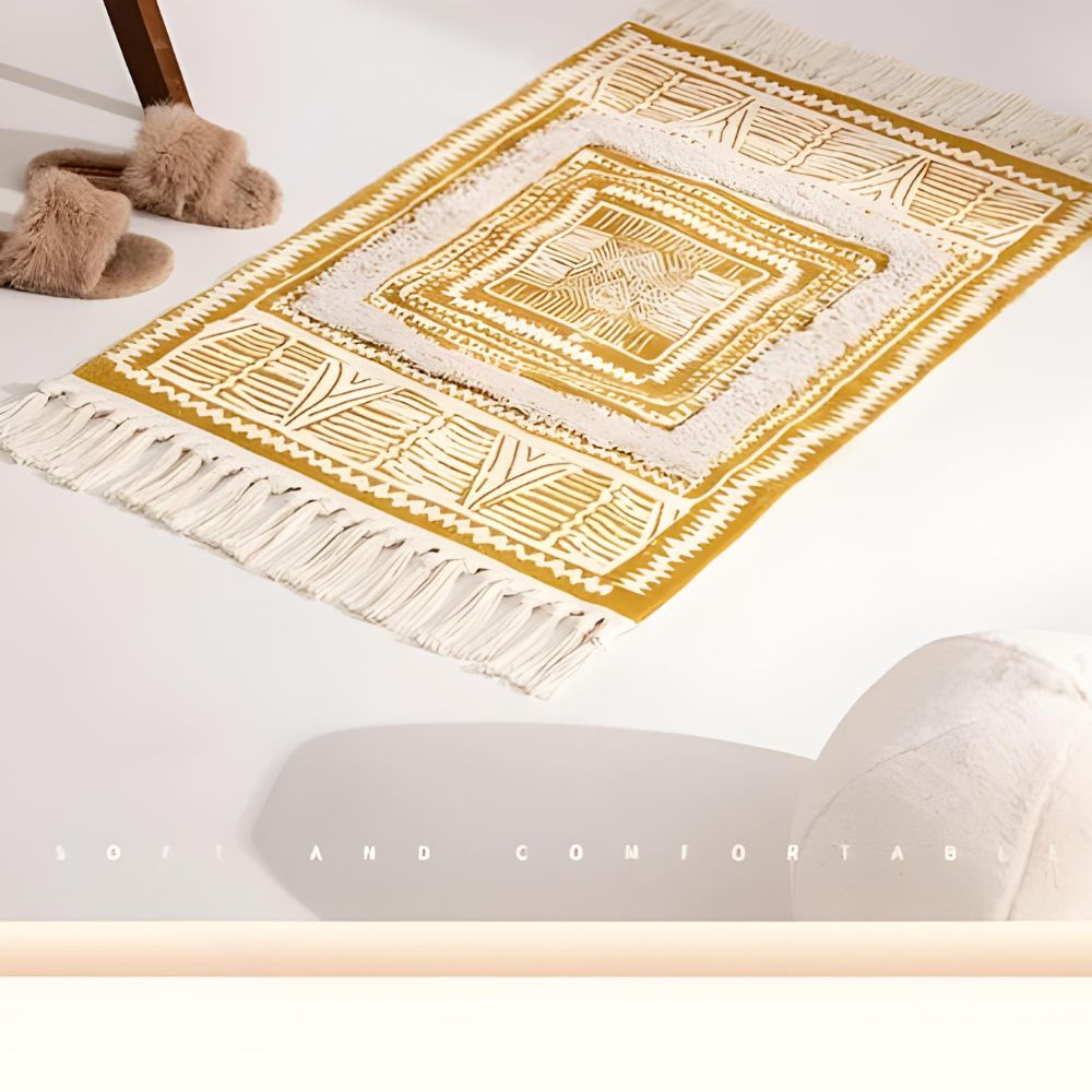 Chic Fringe Boho Area Rug – Elevate Your Home Décor