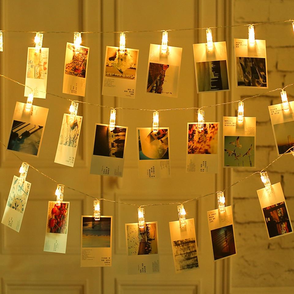 LED String Lights with Clips – Decorative Fairy Lights
