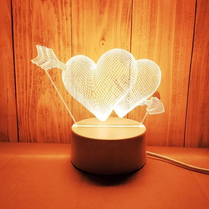 Artistic 3D LED Night Lamp with USB Power