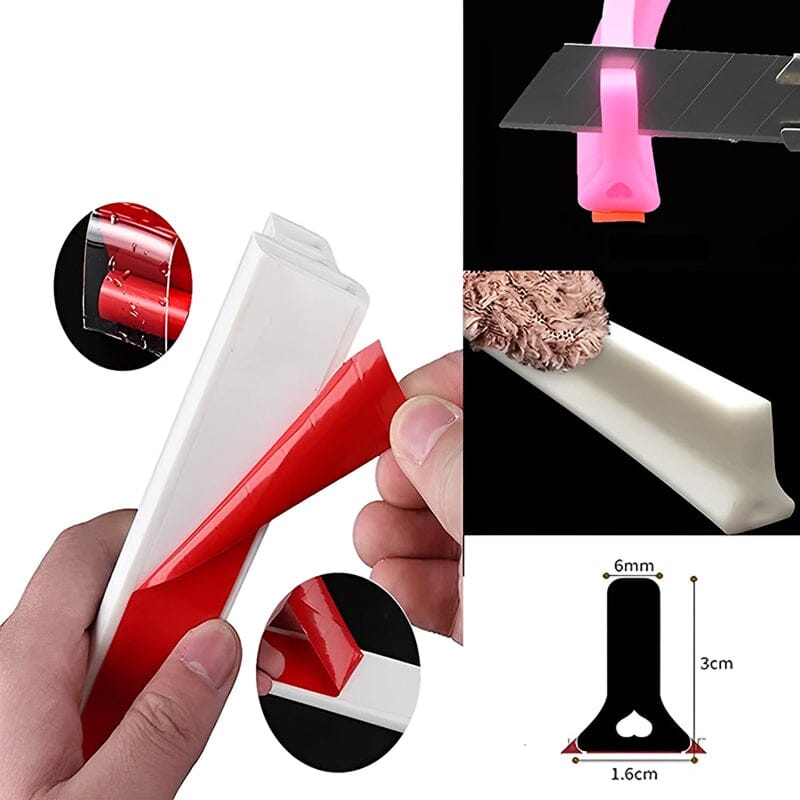 Silicone Water Barrier Strip for Bathroom Use