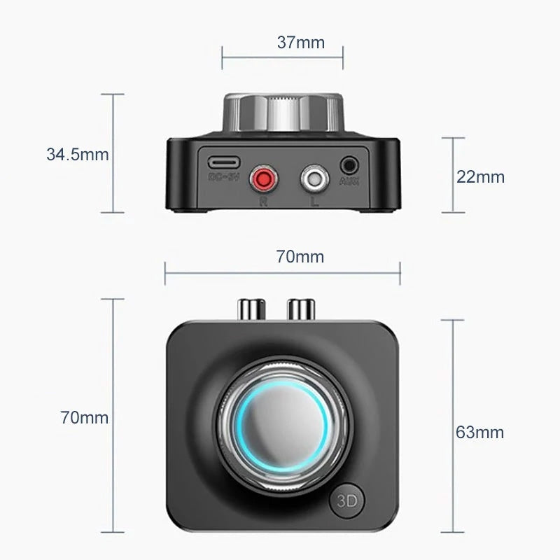 Bluetooth 5.0 Audio Receiver with RCA Connectivity