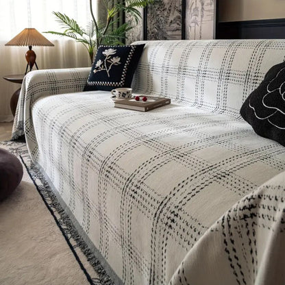 Timeless Plaid Couch Protector for Modern Living