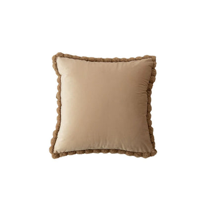 Chic Velvet Cushion Cover with Fun Trim