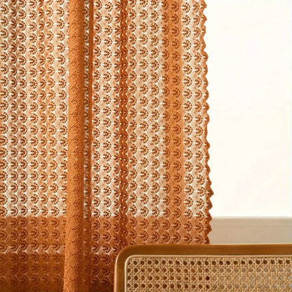 Sunset Charm Bohemian Crochet Window Panel