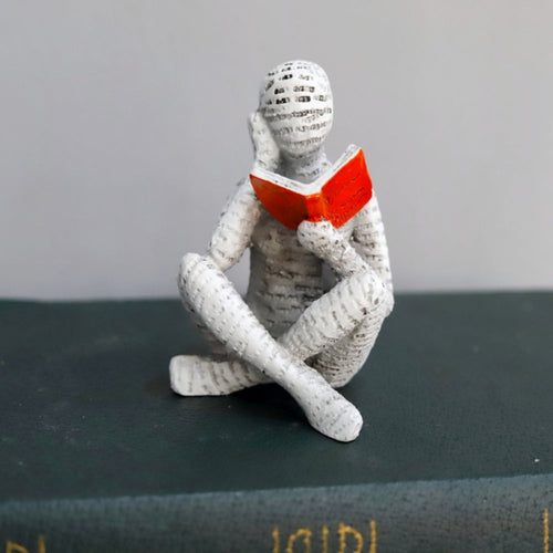 Elegant Book Lover Figurine for Home Décor