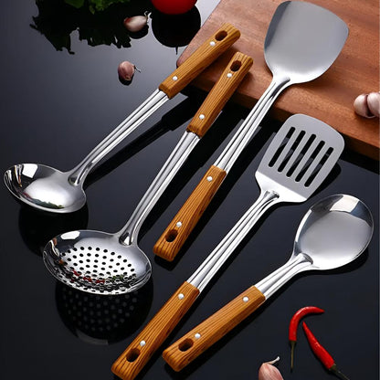 Elegant Stainless Steel Culinary Tool Collection (5 Pieces)