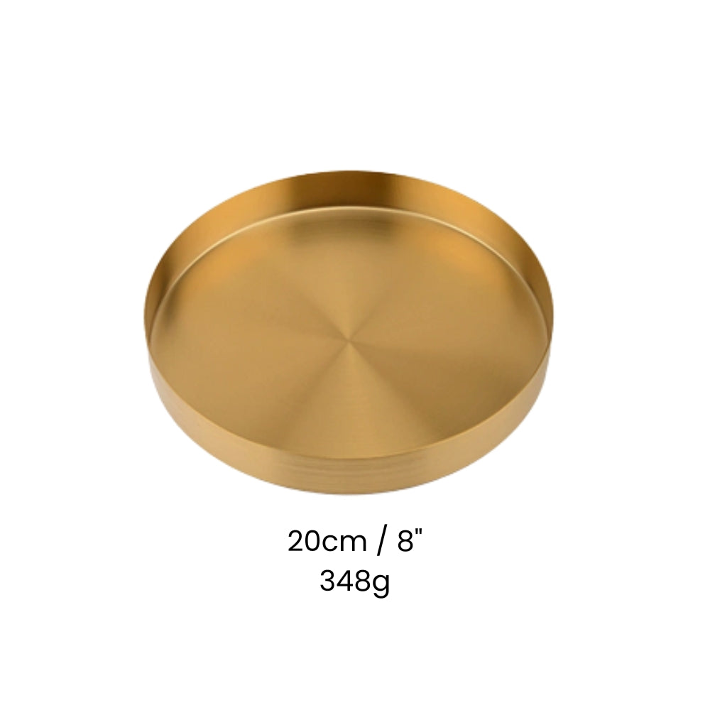Elegant Gold-Plated Serving Tray for Home Décor