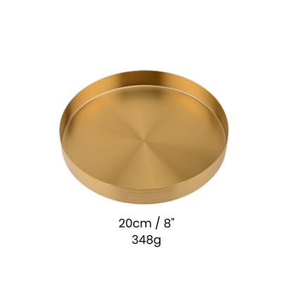 Elegant Gold-Plated Serving Tray for Home Décor