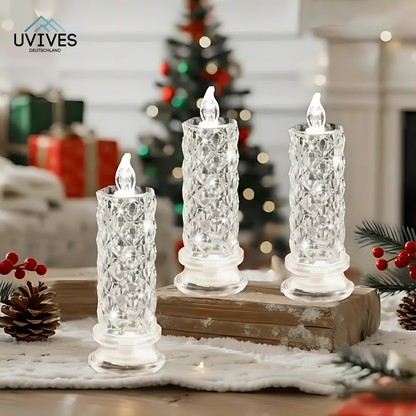 Buy 2 Get 2 Free | LED Candles with Sparkling Crystal Effect