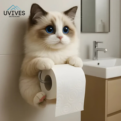 Cat-Themed Toilet Paper Holder