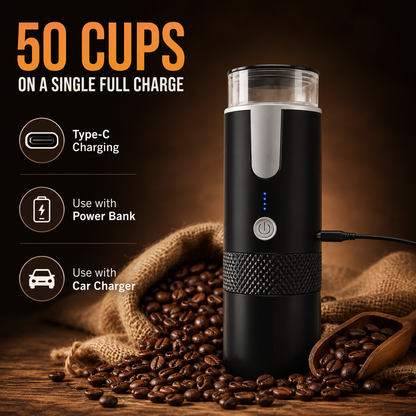 Espresso Machine for Ground Coffee and Capsules – Portable Design