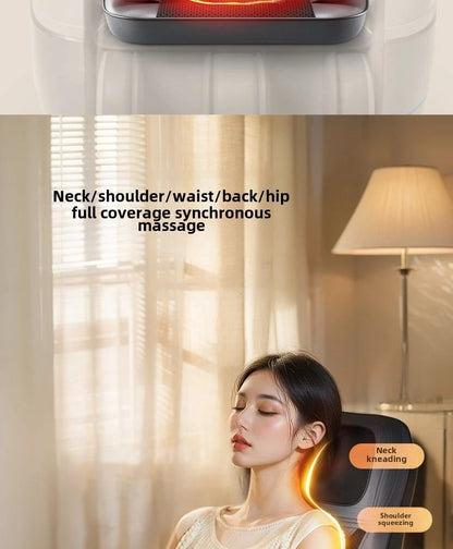 Heat-Enhanced Massage Cushion – Full Body Vibration for Office & Car