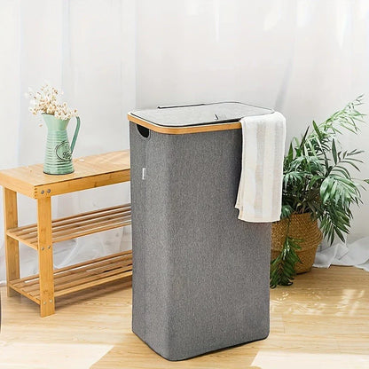 Spacious Laundry Basket with Lid for Organized Living