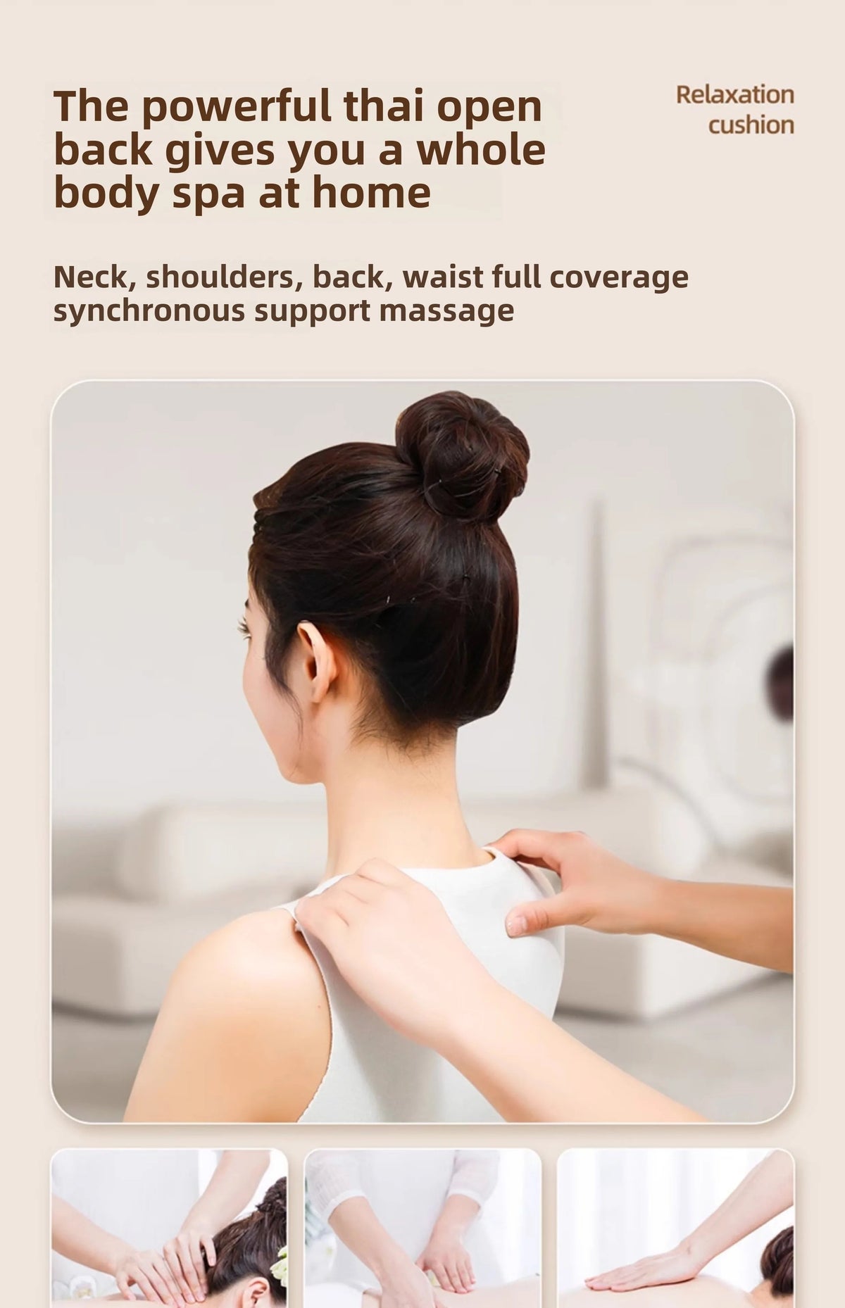 Neck and Back Massager with Heat – Deep Kneading Massage Cushion