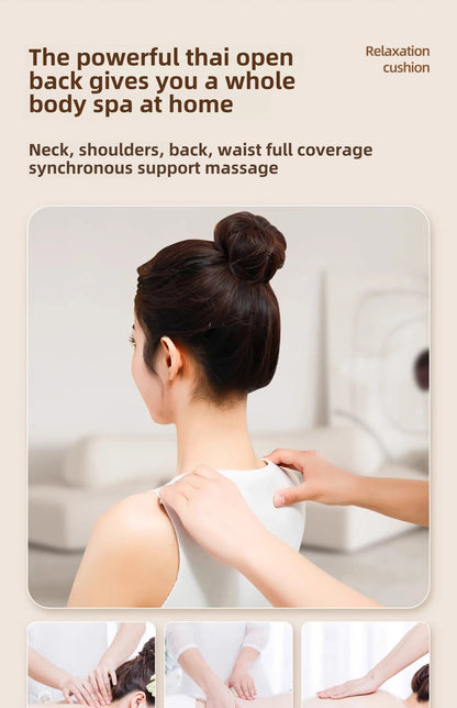 Neck and Back Massager with Heat – Deep Kneading Massage Cushion