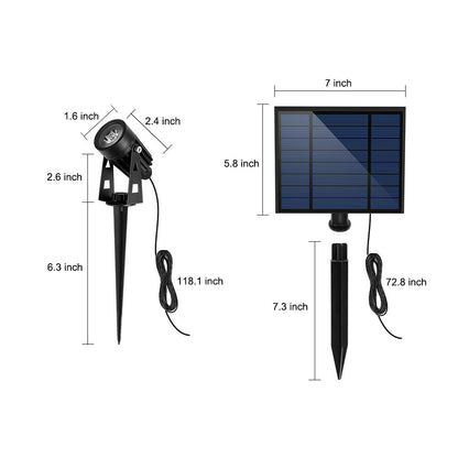 Adjustable 4-In-1 Solar Garden Spotlight, 100-200 Lumens