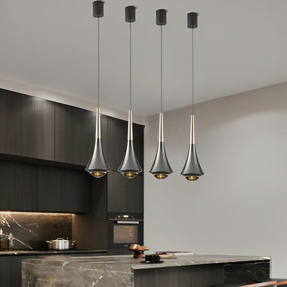 Modern LED Chandelier with Adjustable Height - Minimalist Creative Design