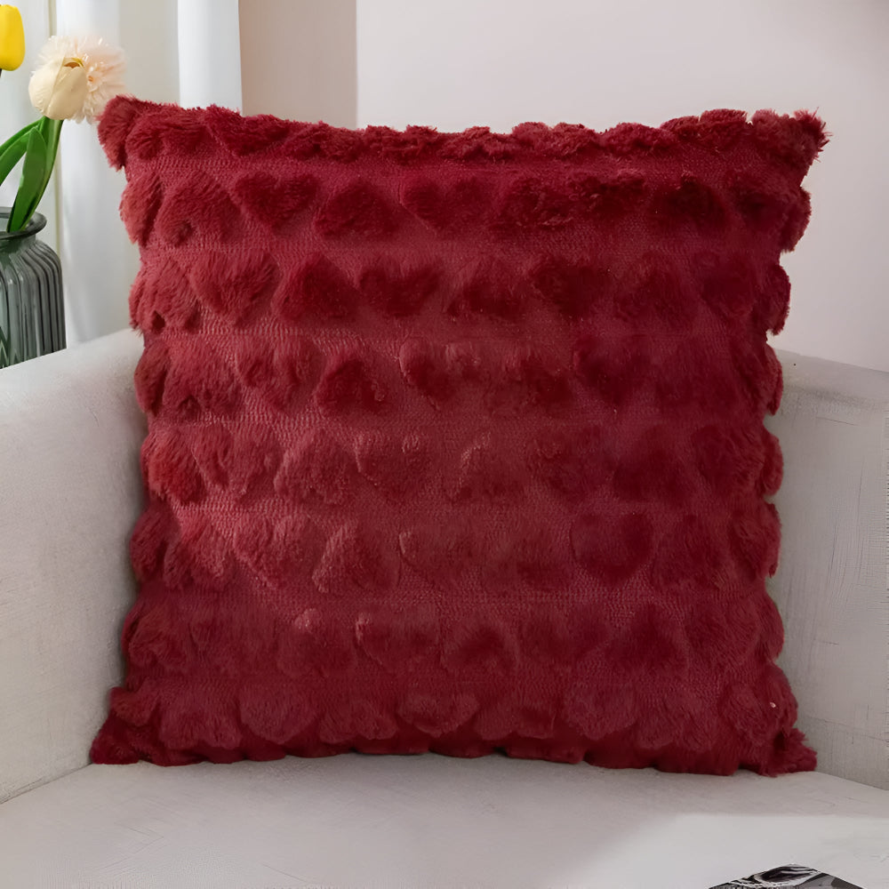 Cozy Love Heart Decorative Pillow Cover