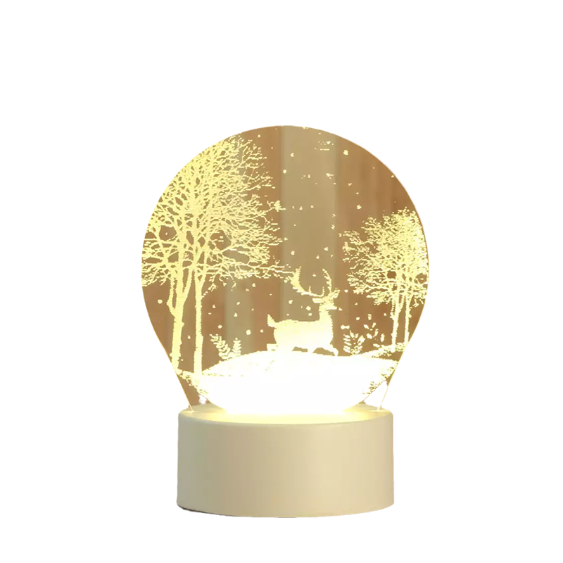 Artistic 3D LED Night Lamp with USB Power