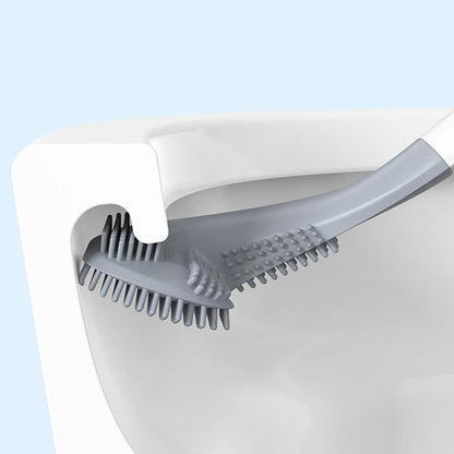 Sleek Silicone Toilet Brush with Innovative Triangular Head