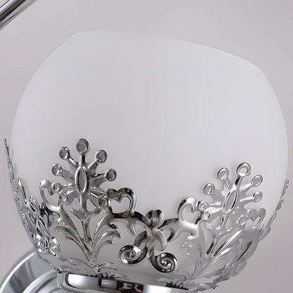 Simple European Style Wall Sconces with 2-Light Glass Flower Design