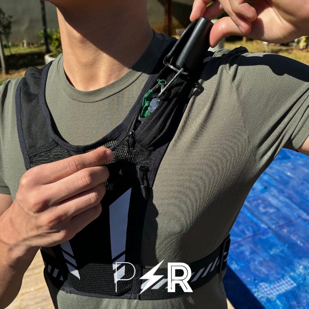 Reflective Vest with Phone Holder for Safe Running
