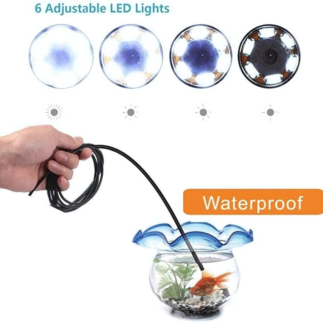 Waterproof Endoscope with Bright LED Light – AquaLux Model