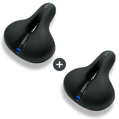 CloudComfort Pro Bike Seat | Pressure-Relieving Memory Foam | Black