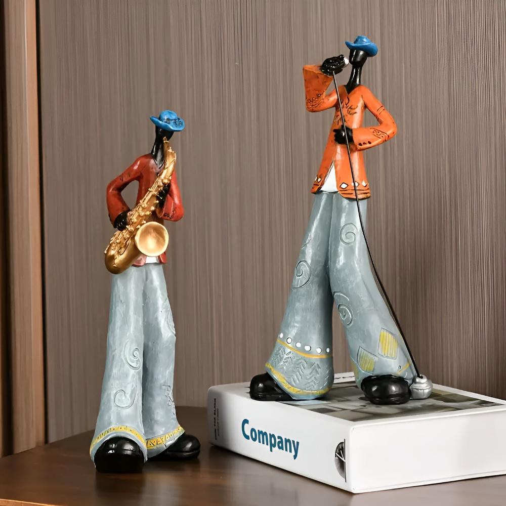 Artistic Jazz Ensemble Resin Sculpture for Home Décor