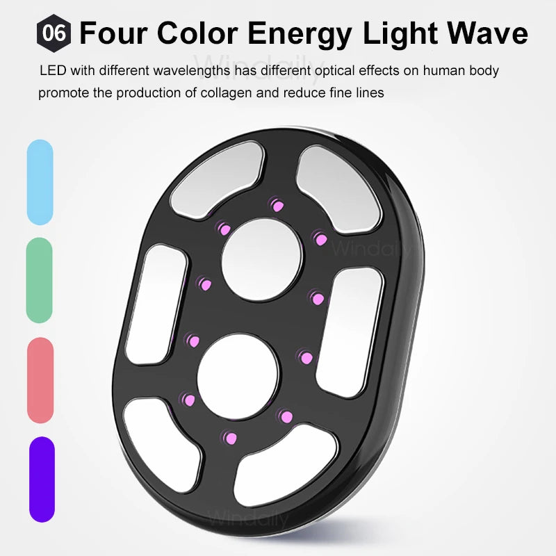 Wireless Body Massager with EMS, Vibration Features & 4 LED Colors