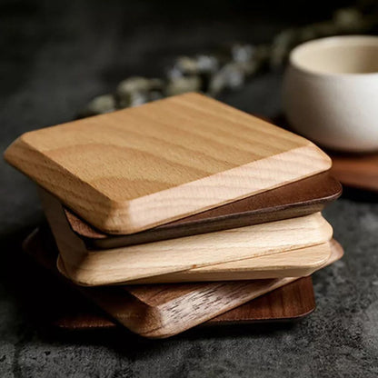 Artisan Wooden Coaster Collection | Set of 6