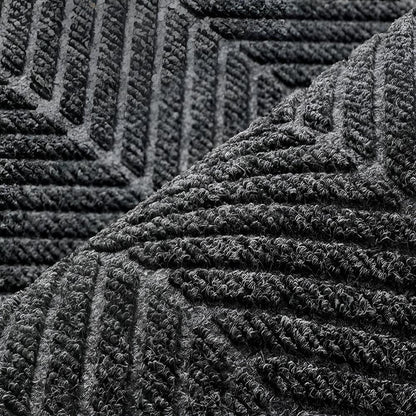 Textured Chevron Non-Slip Entrance Mat for All Seasons