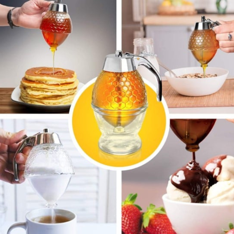Convenient Honey Dispenser with Elegant Design