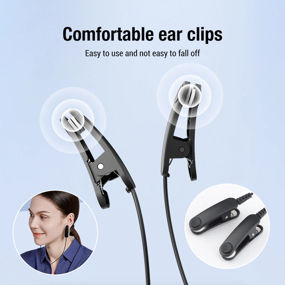 Microcurrent Ear Clip Gadget | Various Modes, 9 Levels of Intensity, Timed Sessions & USB-C Charging
