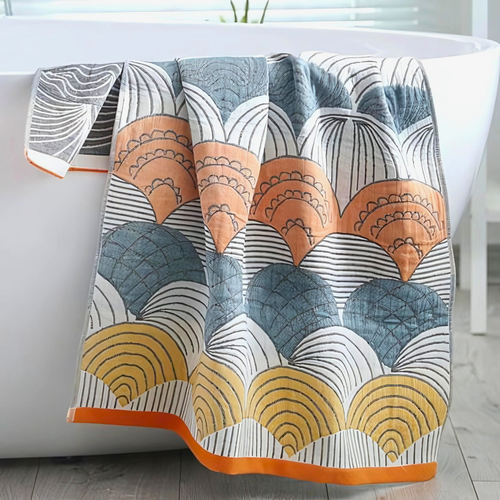 Seashell Pattern Cotton Bath Towel for Ultimate Comfort