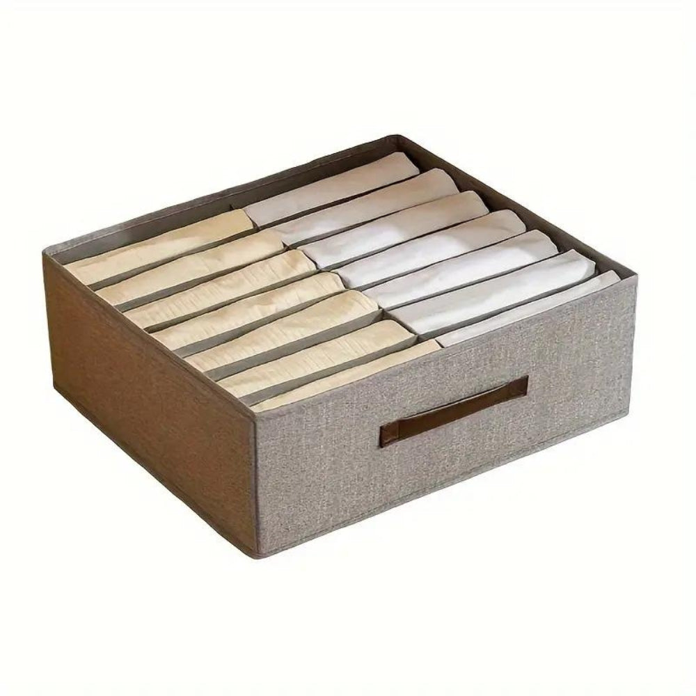 Chic Gray Fabric Organizer with 16 Compartments