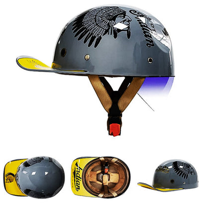 Motorcycle Baseball Helmet - DOT Certified