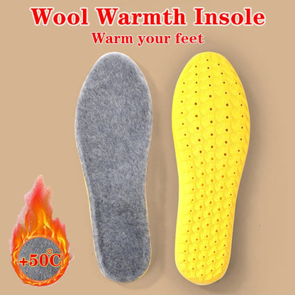 Lambswool Insoles – Antibacterial & Self-Warming – Soft, Odor-Resistant Winter Inserts