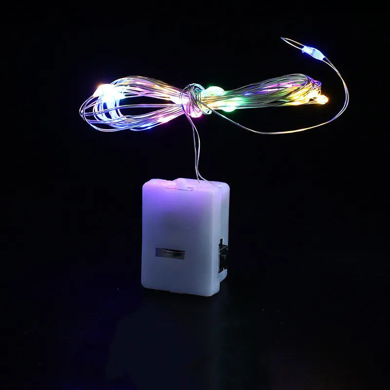 Battery-Operated LED String Lights | 1–2 m Length | Various Colors & Modes | Holiday and Party Decor