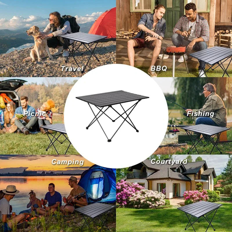 Portable Folding Table for Outdoor Use | Aluminum Camping Table | Collapsible for BBQ, Picnic & Party
